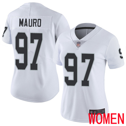 Oakland Raiders Limited White Women Josh Mauro Road Jersey NFL Football #97 Vapor Untouchable Jersey